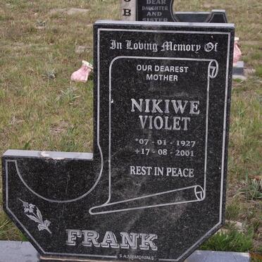 FRANK Nikiwe Violet 1927-2001