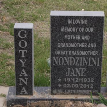 GOTYANA Nondzinini Jane 1932-2012