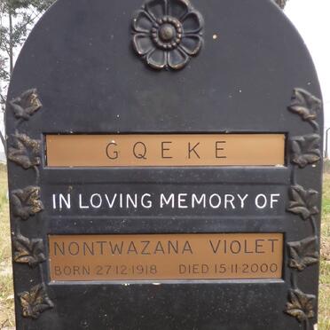 GQEKE Nontwazana Violet 1918-2000