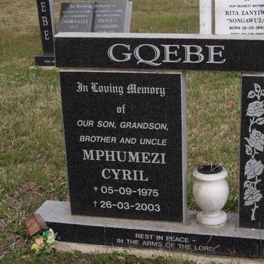 GQEBE Mphumezi Cyril 1975-2003
