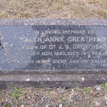 GREATHEAD Ellen Annie 1863-1951 
