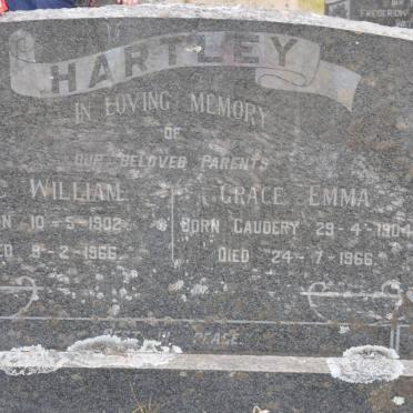 HARTLEY Eric William 1902-1966 &amp; Grace Emma CAUDERY 1904-1966