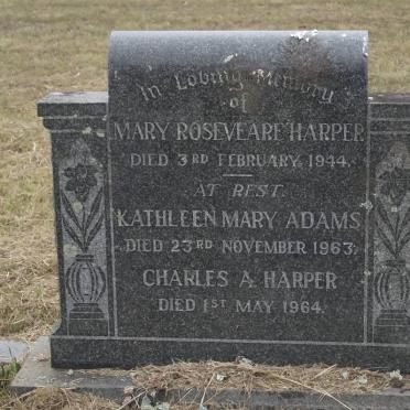 HARPER Charles A. -1964 &amp; Mary Roseveare -1944 :: ADAMS Kathleen Mary -1963 :: HARPER Charles A. -1964