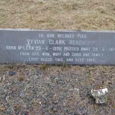 HEATHCOTT Vyvian Clark nee McLEAN 1928-1970