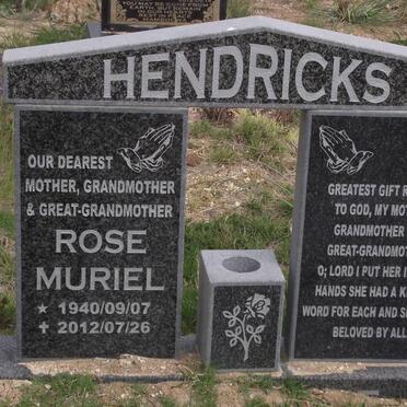 HENDRICKS Rose Muriel 1940-2012