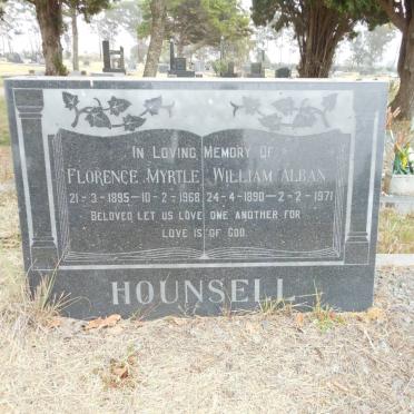 HOUNSELL William Alban 1890-1971 &amp; Florence Myrtle 1895-1968