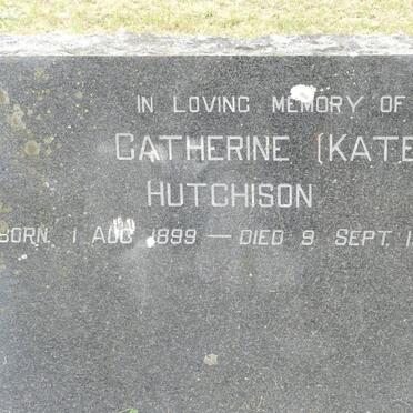 HUTCHISON Catherine 1899-1973