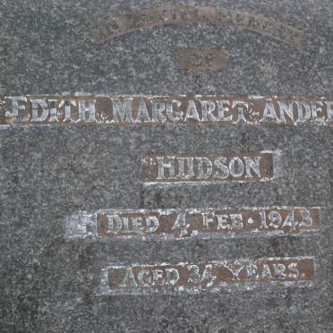 HUDSON Edith Margaret Anderson -1943