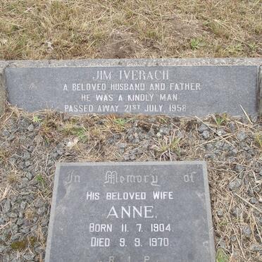 IVERACH Jim -1958 &amp; Anne 1904-1970