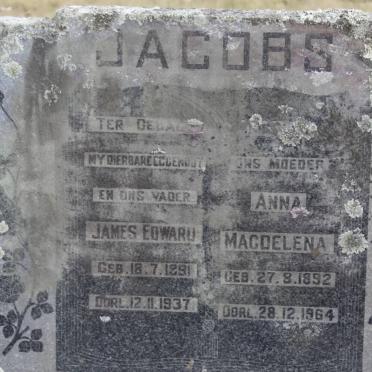 JACOBS James Edward 1891-1937 &amp; Anna Magdelena 1892-1964