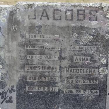 JACOBS James Edward 1891-1937 &amp; Anna Magdelena 1892-1964