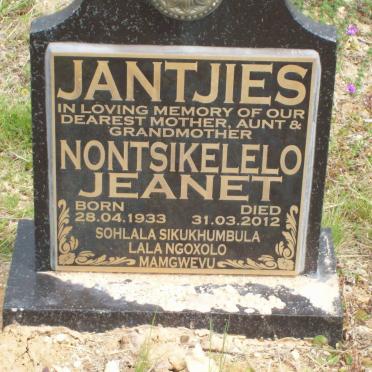 JANTJIES Nontsikelelo Jeanet 1933-2012