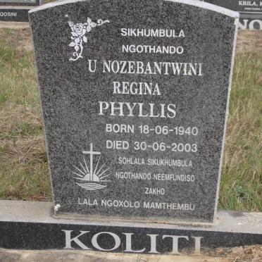 KOLITI Regina Phyllis 1940-2003