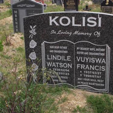 KOLISI Lindile Watson 1938-2012 &amp; Vuyiswa Francis 1937-1990
