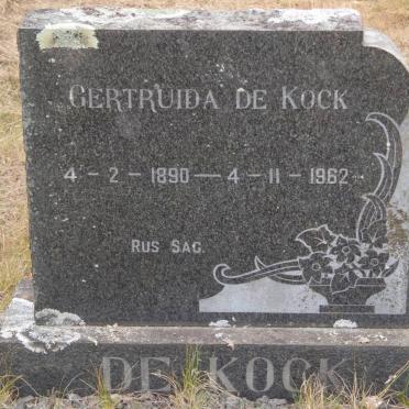KOCK Gertruida, de 1890-1962