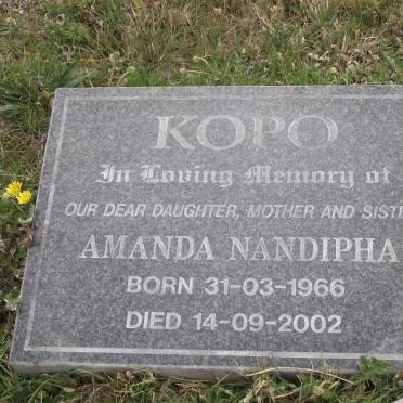 KOPO Amanda Nandipha 1966-2002
