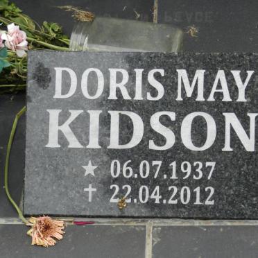 KIDSON Doris May 1937-2012