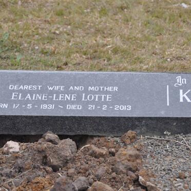 KIRKLAND Elaine-Lene Lotte 1931-2013