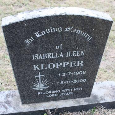 KLOPPER Isabella Ileen 1908-2000