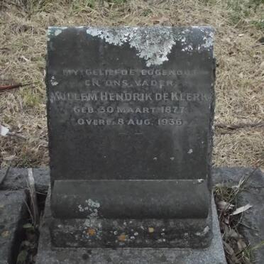 KLERK Willem Hendrik, de 1877-1936