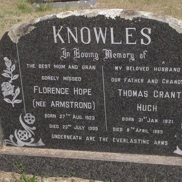 KNOWLES Thomas Grant Hugh 1921-1985 &amp; Florence Hope ARMSTRONG 1923-1999
