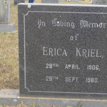KRIEL Erica 1906-1980