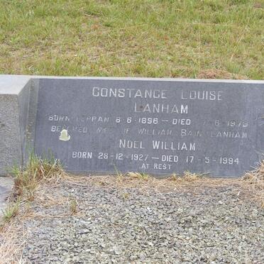 LANHAM Constance Louise nee LEPPAN 1896-1973 :: LANHAM Noel William 1927-1994