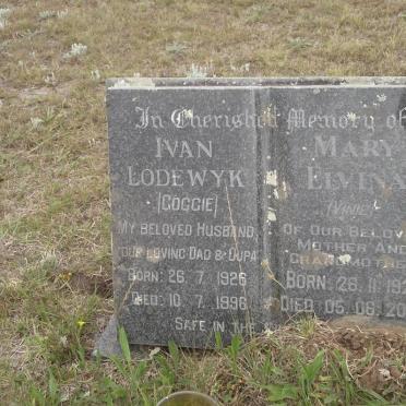 LODEWYK Ivan 1926-1996 &amp; Mary Elvina 1923-2000
