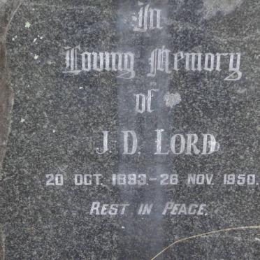 LORD J.D. 1893-1950