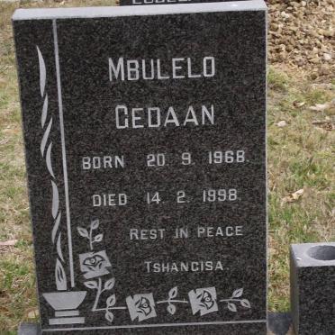 LUBELWANA Mbulelo Gedaan 1968-1998