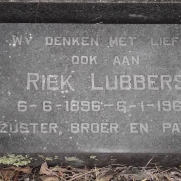 LUBBERS Riek 1896-1967