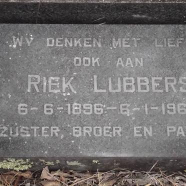 LUBBERS Riek 1896-1967