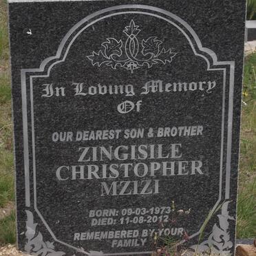 MZIZI Zingisile Christopher 1973-2012