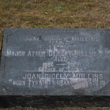 MULLINS Athur Gilbert 1886-1964 :: MULLINS Joan Laura 1916-1959 :: MULLINS Joan Cicely 1894-1979 nee TYRWHITT-DRAKE
