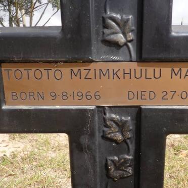 MAYALO Tototo Mzimkhulu 1966-2001