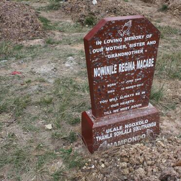 MACABE Nowinile Regina 1949-2013