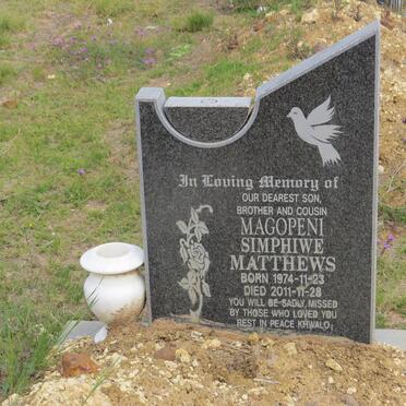 MAGOPENI Simphiwe Matthews 1974-2011