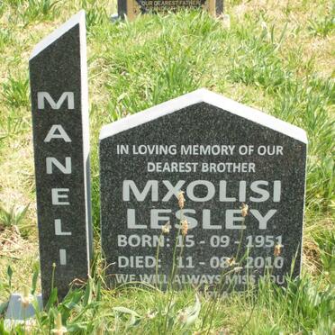 MANELI Mxolisi Lesley 1951-2010