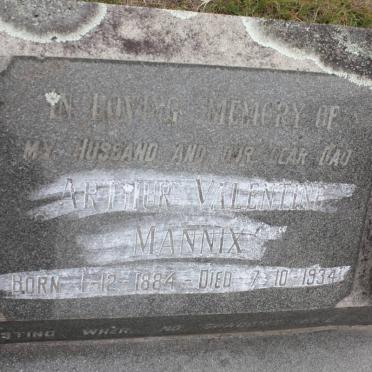 MANNIX Arthur Valentine 1884-1934