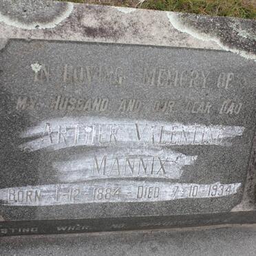 MANNIX Arthur Valentine 1884-1934