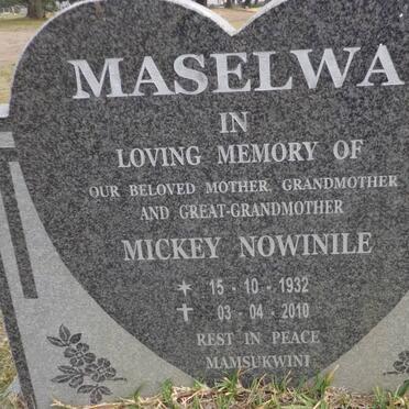 MASELWA Mickey Nowinile 1932-2010
