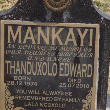 MANKAYI Thanduxolo Edward 1974-2010