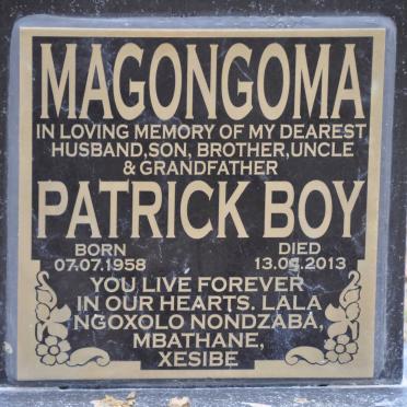 MAGONGOMA Patrick Boy 1958-2013