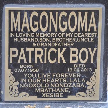 MAGONGOMA Patrick Boy 1958-2013