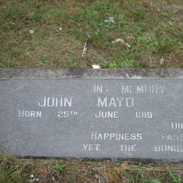 MAYO John 1915-1968 &amp; Dorothy 1916-1968