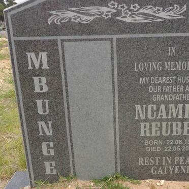 MBUNGE Ncamile Reuben 1952-2012