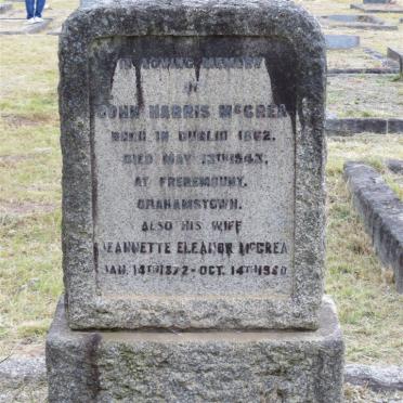 McCREA John Harris 1862-1943 &amp; Jeanette Eleanor 1872-1960