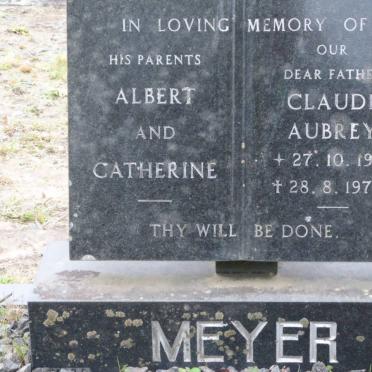 MEYER Albert &amp; Catherine :: MEYER Claude Aubrey 1911-1976