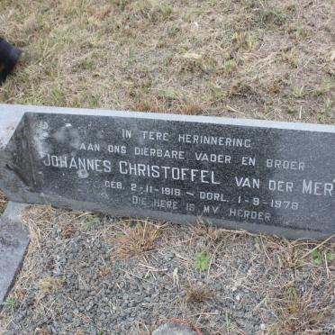 MERWE Johannes Christoffel, van der 1918-1978