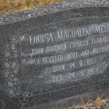 MEYER Louisa Magdalene formerly FLANAGAN nee BRODRICK 1897-1964